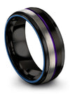 Taoism Wedding Band for Woman 8mm Tungsten Wedding Ring Promise Bands - Charming Jewelers