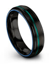 Black Engagement Wedding Rings Set Tungsten Carbide Wedding Band Bands 6mm - Charming Jewelers