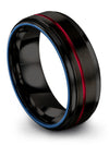 Black Wife and Girlfriend Wedding Rings Sets 8mm Tungsten Band for Woman&#39;s - Charming Jewelers
