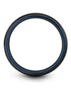 Black Blue Wedding Band for Men&#39;s Special Edition Wedding Ring Plain Black - Charming Jewelers