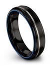 Black Anniversary Band for Couple Tungsten Wedding Ring for Couples Unique - Charming Jewelers