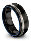 Male Promise Ring Engravable Tungsten Black Band 8mm Bands for Couples - Charming Jewelers