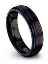 Couple Promise Rings for Her and Her Tungsten and Black Rings for Guy Promise - Charming Jewelers