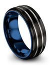 Male and Guy Wedding Ring Sets Black Male Wedding Rings Tungsten 8mm Womans - Charming Jewelers