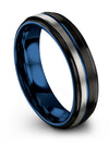 Womans Wedding Band 6mm One of a Kind Band Black Ring for Female Handmade 6mm - Charming Jewelers