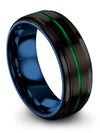 Tungsten Black Wedding Bands for Guy Tungsten Band Engraved Couples Promise - Charming Jewelers