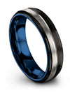Matching Wedding Band for Couples Black 6mm Tungsten Carbide Wedding Band Guys - Charming Jewelers