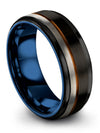 Rings Wedding Bands Lady Tungsten Ring for Ladies Step Flat Handmade Guy Rings - Charming Jewelers