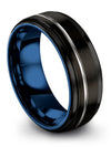Black Wedding Sets Female Engagement Bands Tungsten Carbide Husband and Husband - Charming Jewelers