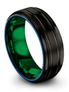 8mm 10 Year Wedding Bands for Female Tungsten Ring Black 8mm Ring for Guy Cute - Charming Jewelers