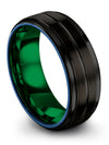 Tungsten Promise Ring Mens Polished Tungsten Band for Men Black Promise Rings - Charming Jewelers