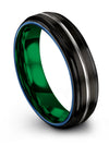 Tungsten Carbide Wedding Bands Tungsten Step Flat Ring Matching Couple Sets - Charming Jewelers
