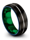 Modern Anniversary Band for Womans Rare Tungsten Ring Black Midi Band for Lady - Charming Jewelers