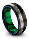 Black Ring for Men&#39;s Wedding Tungsten Carbide Black and Grey Band Black Woman - Charming Jewelers