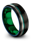 Black Unique Men&#39;s Promise Band Black Band Tungsten Matching Couple Rings - Charming Jewelers