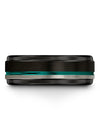 Affordable Wedding Rings for Men&#39;s Lady Rings Tungsten Black Teal Jewelry - Charming Jewelers