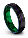 Matching Black Wedding Ring Tungsten Rings for Men&#39;s Black 6mm Male Small Ring - Charming Jewelers