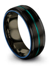 Carbide Promise Ring Tungsten Bands for Mens 8mm Black Cute