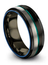 Black Plated Womans Wedding Ring Tungsten Band for Men&#39;s Promise Lady Ring - Charming Jewelers