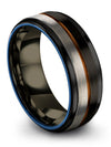 Wedding Band Black Male Black Tungsten Bands Black Engagement Woman&#39;s Bands - Charming Jewelers