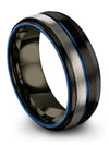 Woman Wedding Bands 8mm Black Tungsten Engagement Female Rings Mariage Bands - Charming Jewelers