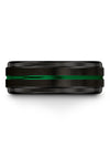 Black Green Wedding Ring Set Luxury Tungsten Rings Men&#39;s Bands Jewelry Him - Charming Jewelers