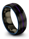 Carbide Promise Ring Tungsten Bands for Mens 8mm Black Cute Promise Bands - Charming Jewelers