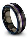 Black Jewelry Sets for Male Fancy Tungsten Bands Alternative Engagement Man - Charming Jewelers
