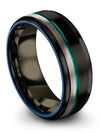 Wedding Ring Set for Girlfriend and Boyfriend Black Gunmetal Tungsten Shinto - Charming Jewelers