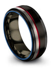Black Wedding Rings Female Tungsten Carbide Black Ring Black Plated Midi Ring - Charming Jewelers