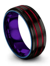 Guy Wedding Bands Black and Black Engraving Tungsten Guy Bands Set of Band - Charming Jewelers