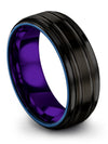 Black Jewelry Wedding Black Wedding Ring Tungsten Mid Finger Bands for Woman&#39;s - Charming Jewelers