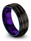 Woman Bands Wedding Band Tungsten Bands Her and His Brushed Her and Wife - Charming Jewelers