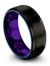 Black Band Wedding Band for Guys Mens Tungsten Wedding Guy Band Rings Gift - Charming Jewelers