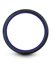 Wedding Rings Black Blue Special Tungsten Ring Black Promise Rings for Couples - Charming Jewelers