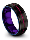 Personalized Wedding Bands Tungsten Carbide Men&#39;s Wedding Ring Carbide Ring - Charming Jewelers