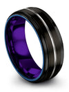 Tungsten Promise Ring for Boyfriend and Husband Rare Wedding Bands Black Small - Charming Jewelers