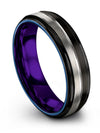 6mm Ladies Wedding Rings Black Common Wedding Rings Matching Black Rings - Charming Jewelers