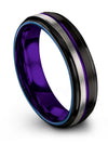 Wedding Band Sets for Men Black Tungsten Bands for Man Engraved Customized - Charming Jewelers