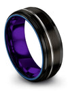 Man Solid Black Bands Tungsten Black Man Rings Engraved Cute Gifts for Sister - Charming Jewelers