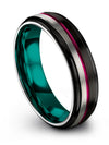 Wedding Ring Her and His Men Wedding Rings Black and Tungsten Midi Ring Black - Charming Jewelers