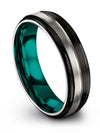Wedding Band for Lady Black Plated Tungsten Black Wedding Rings Lady Mens Band - Charming Jewelers