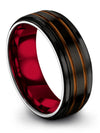 Wedding Ring Set for Fiance and Wife Affordable Tungsten Rings for Man 8mm - Charming Jewelers