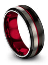 Black Engagement Man Wedding Band Set Guys Tungsten Wedding Ring Engraved - Charming Jewelers