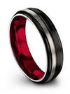 Black Female Promise Band Set Tungsten Bands Girlfriend and His Black Plated - Charming Jewelers