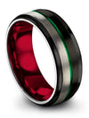 Promise Rings for Husband and Fiance Black Womans Rings Tungsten Black Guys - Charming Jewelers