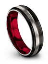 Matching Wedding Black Ring for Couples Men&#39;s Wedding Band Tungsten Promise - Charming Jewelers