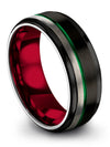 Black Promise Ring Set for Husband Tungsten Bands for Woman Engraved Promise - Charming Jewelers