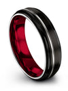 Plain Black Promise Band Mens Ring Black Tungsten Solid Black Jewelry Unique - Charming Jewelers