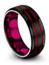 Engagement Female Ring Wedding Band Tungsten Graduates Ring Black Plated Band - Charming Jewelers